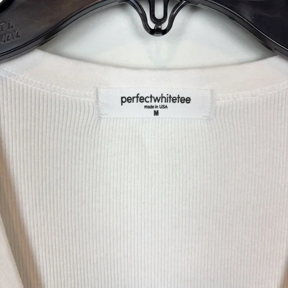 Perfectwhitetee Jordan U Neck Ribbed Tank Size M - Picture 7 of 10